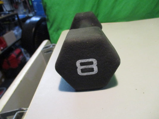 Used 8LB Black Neoprene Dumbbell
