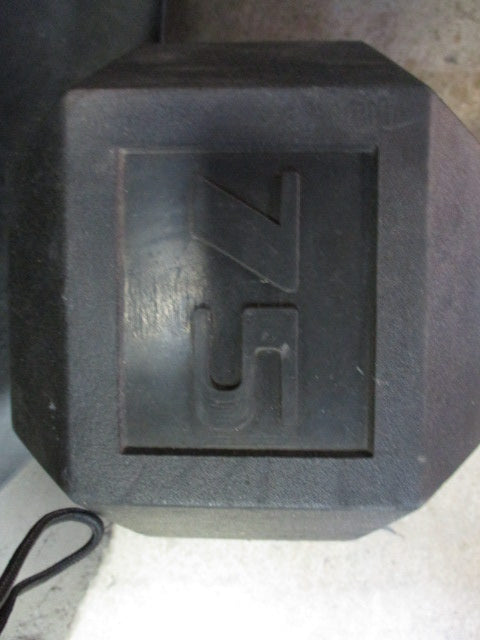 Used 75 LB Rubber Hex Dumbbell