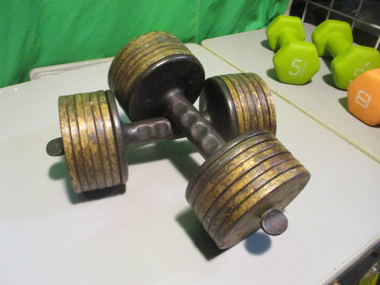 Worlds First Plate Loaded Dumbbell Set by George F Jowett Super RARE