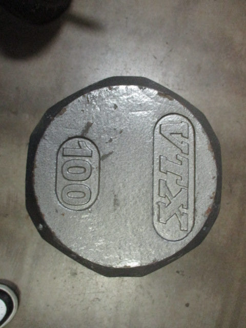 Used VTX Cast Iron 100LB Dumbbell - Pair