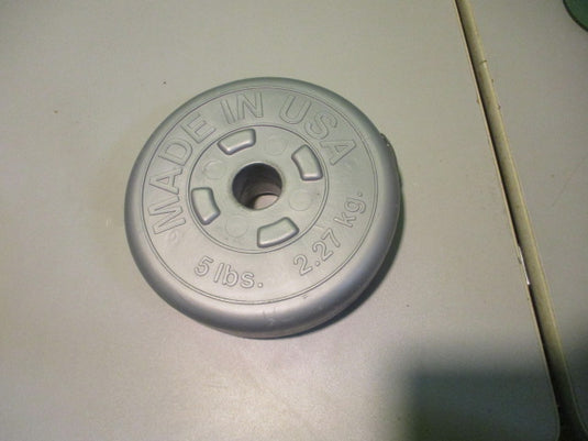 Used Standard  Plastic Weight Plate 5 lbs 2.27 Kg.