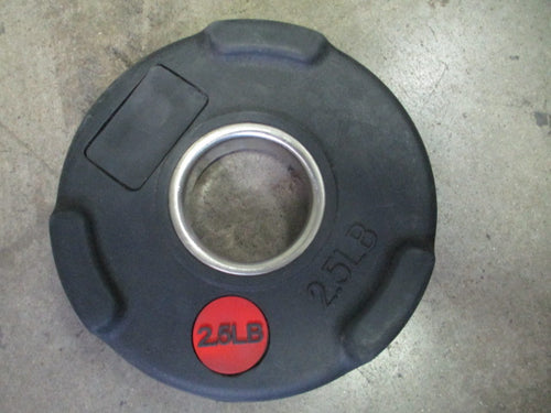 Used 2.5lb Rubber Coated Olympic Weight Plate