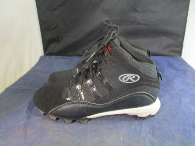 Load image into Gallery viewer, Used Rawlings Full Press Mid Cleats Youth Size 3
