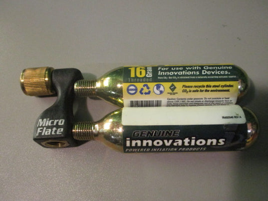 Used Micro Flate Bike Air Pump w/ 2 Co2 Cartridges