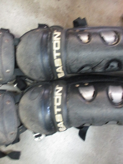 Load image into Gallery viewer, Used Easton Intermediate Catcher&#39;s Shin Guards Size Intermediate Ages 12-15
