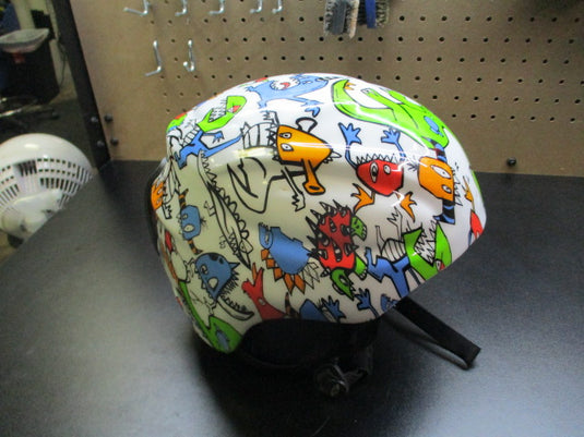 Used Smith Dinosaur Snowboard Helmet Youth Size Medium 53-58 cm