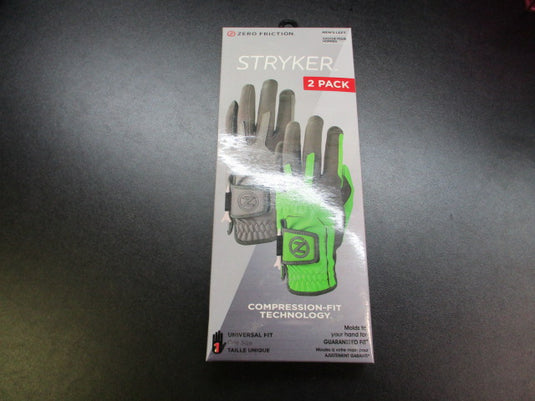 Zero Friction Stryker Golf Glove 2-Pack Men's Left OSFM - Grey & Green