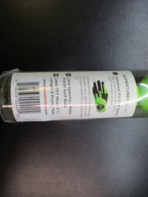 Zero Friction Golf Balls, Tees, & Glove Neon Green