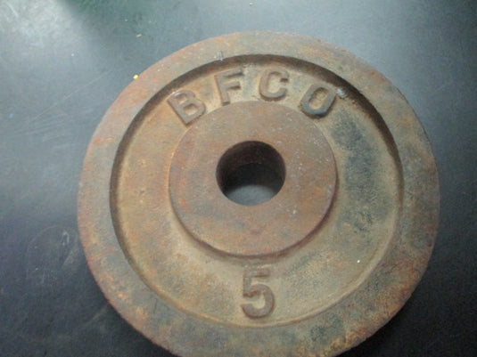Used BFCO 5LB Standard Weight Plate