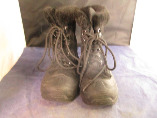 Used Fur Lined Black SNow Boots Womens Size 6