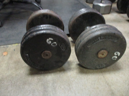 Used 60LB Fixed Dumbbell - Pair