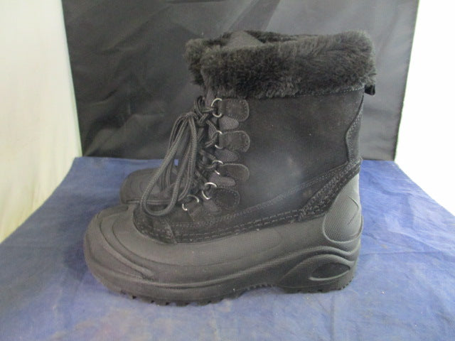 Load image into Gallery viewer, Used Fur Lined Black SNow Boots Womens Size 6
