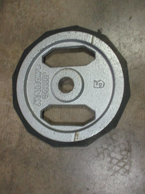 Used Marcy Grip 5lb Standard Grip Weight Plate