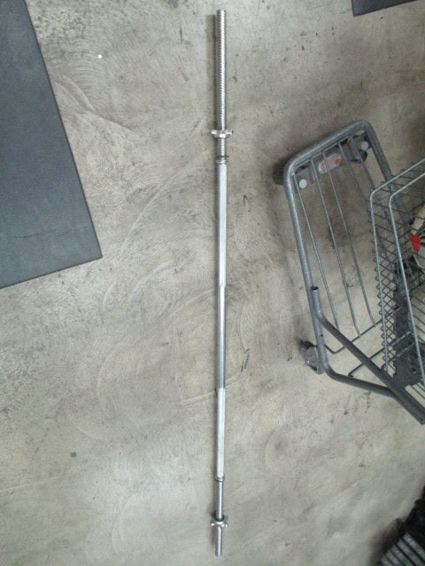 Used Standard 6' 15LB Spinlock Straight Bar W/ Collars