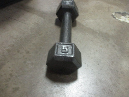 Used 5lb Cast Iron Dumbbell