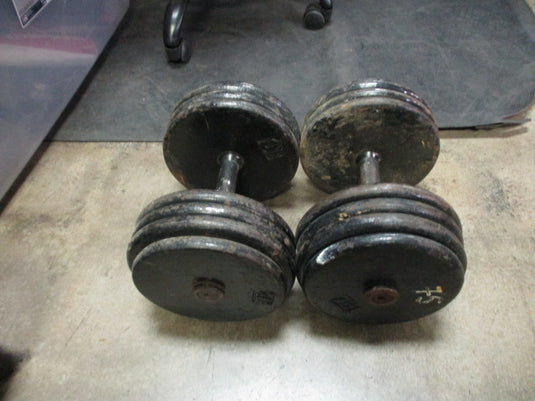 Used 75LB Fixed Dumbbell - Pair