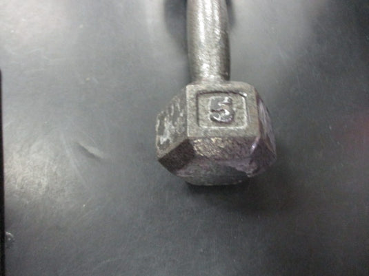 Used Cast Iron 5 LB Dumbbell
