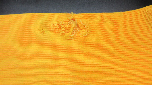Used Bauer Team Yellow Hockey Socks Youth Size L/XL - holes