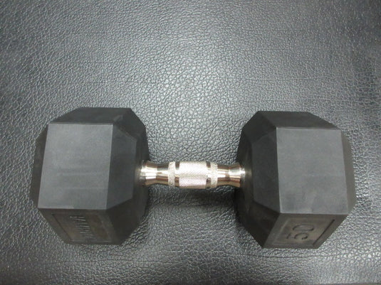 Used Hampton 50 LB Rubber Hex Dumbbell