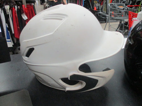 Used Adidas White Junior Batting Helmet With Jaw Guard