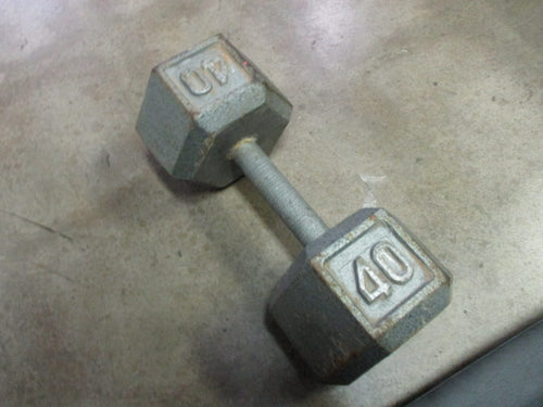 Used 40 LB Cast Iron Dumbbell