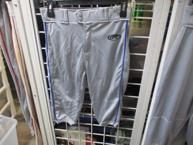 Load image into Gallery viewer, Used Rawlings Grey w/ Blue Piping Knickers Size Adult Youth Large
