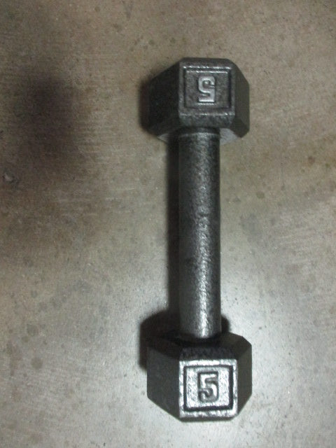 Used 5lb Cast Iron Dumbbell