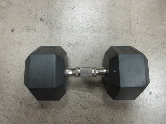 Used Hampton 55 LB Rubber Hex Dumbbell