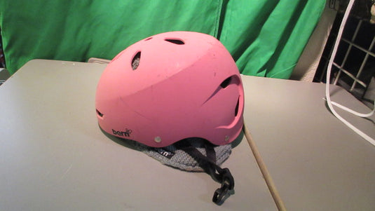 Used Bern Hardhat Pink Snow Helmet  Knit Liner - Size Large
