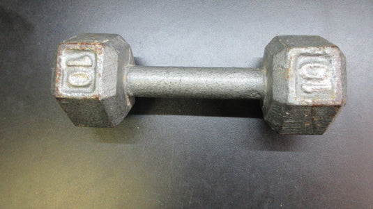 Used Hex Cast Iron 10LB Dumbbell