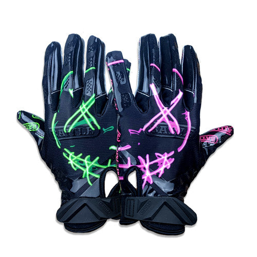 New Battle Cloacked " Nightmare 2.0 Purge" Receiver Gloves - Youth XL