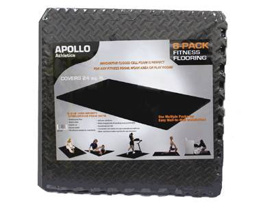NEW Apollo Athletics Fitness Floor 2' x 2' 6 Piece Set
