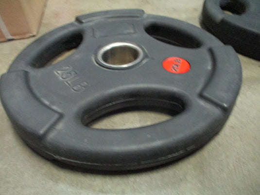 Used 25lb Rubber Coated Olympic Weight Plate