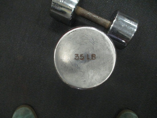 Used Ivanko 35LB Cast Iron Dumbbell Set