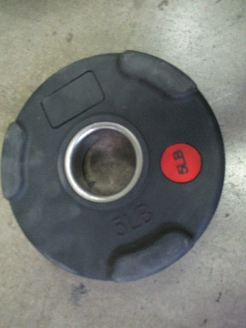 Used 5lb Rubber Coated Olympic Weight Plate