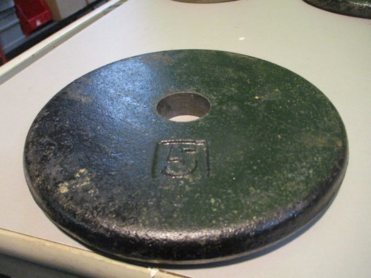 Used Standard 5LB Cast Iron Weight Plate