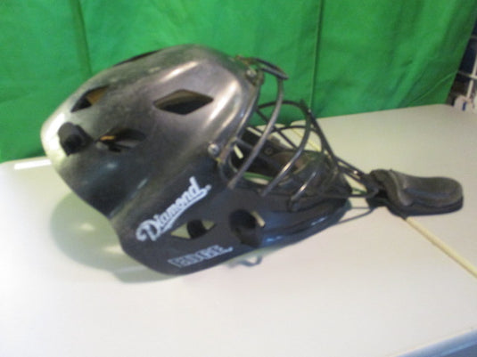 Used Diamond Edge Catcher's Helmet w/ Throat Guard Size 7 1/8 - 7 1/2