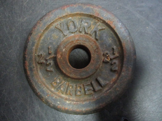 Used York 2.5 LB Barbell Weight Plate