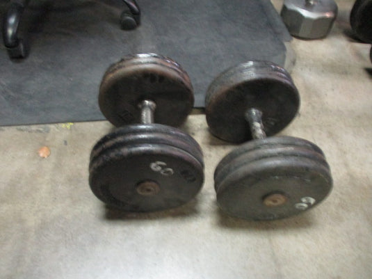 Used 60LB Fixed Dumbbell - Pair