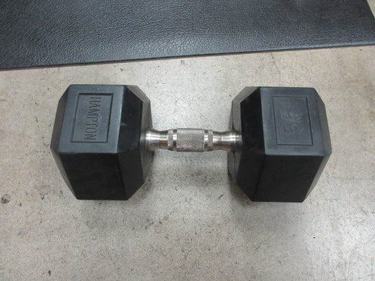 Used Hampton 55 LB Rubber Hex Dumbbell