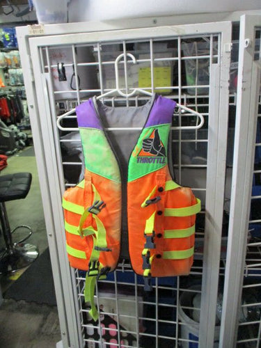 Used Full Throttle Lifejacket Adult Size Small - some front sun damage