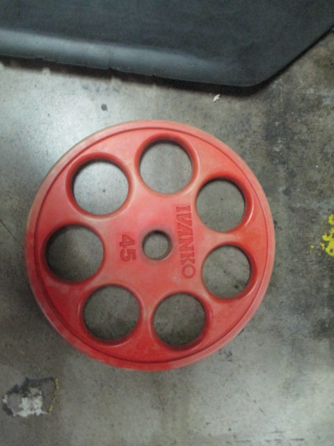 Used Ivanko Revolver 45LB Rubber Weight Plate