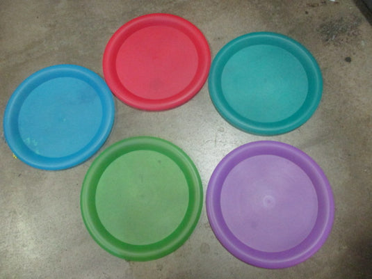 Used Plastic Reusable Camping Plates - Set of 5