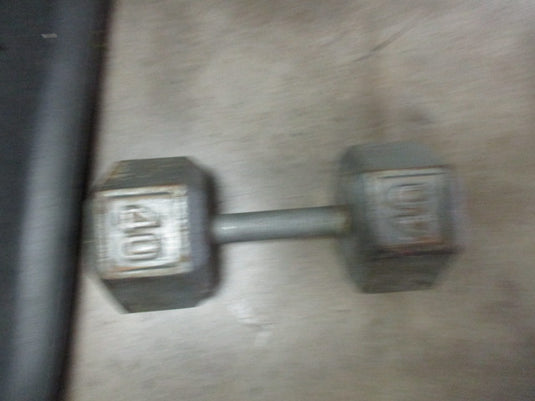 Used 40 LB Cast Iron Dumbbell