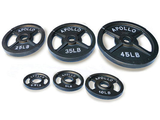 NEW Apollo Athletics 45 LB Cast Iron Olympic Grip Plate