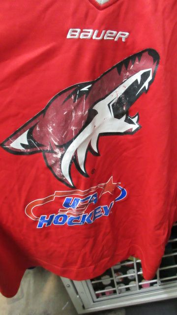 Used Bauer Arizona Coyotes USA Hockey Jersey Adult Size Medium - small stains
