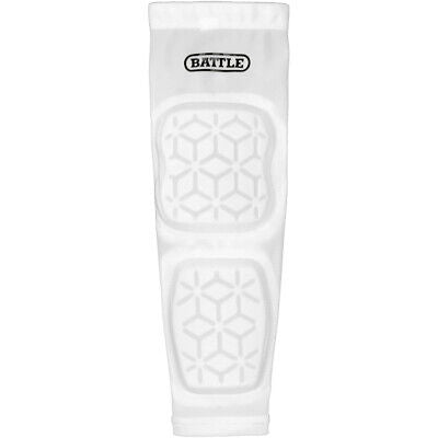 New Battle Elbow Forearm Padded Arm Sleeve - White- Adult L/XL