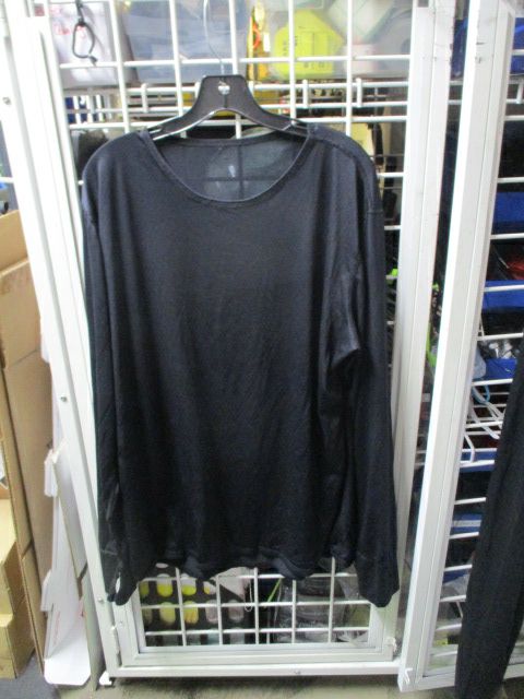 Used Black Long Thermal Shirt Adult Size XL