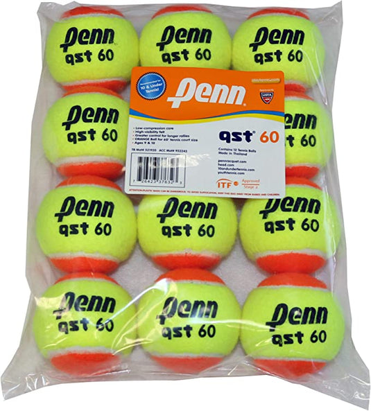 New Penn QST 60 Tennis Balls - 12 Pack
