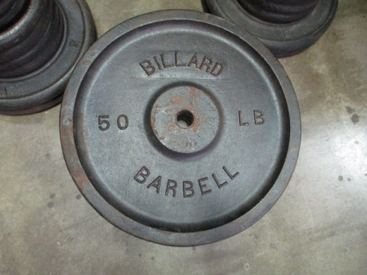 Used Vintage Billiard 50lb Standard Weight Plate Set of 2